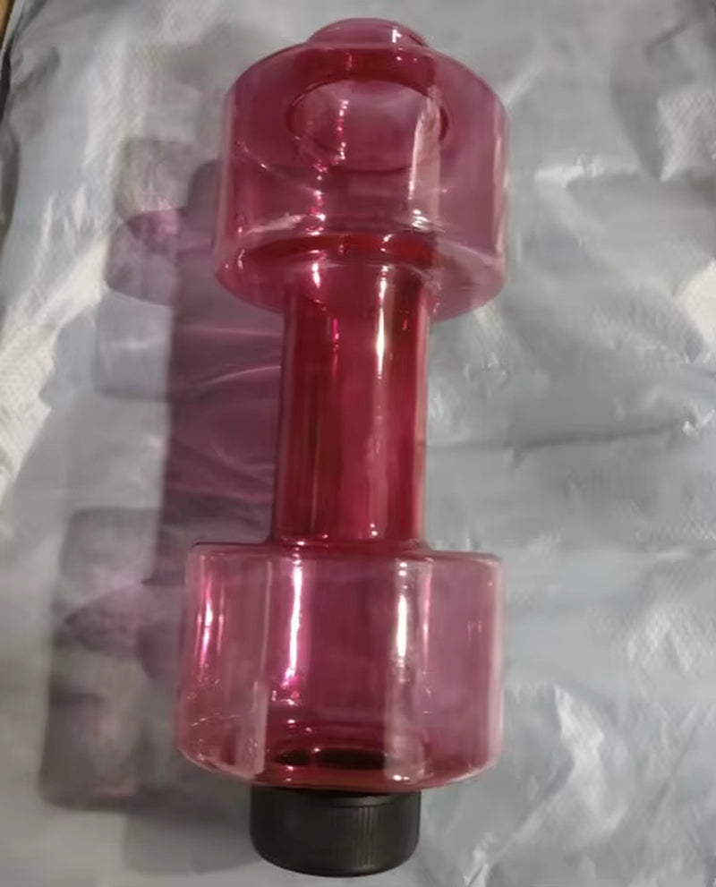 550Ml Sport Water Bottle Body Building Water Dumbbell Fitness Gym Shaker Dumbbell Shape Drinking Jug Cup Plastic Bottle