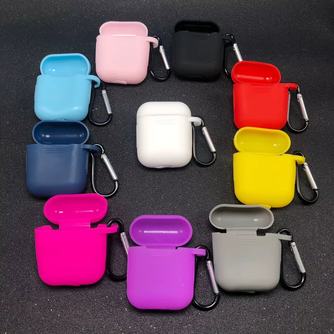 Case for Apple Airpods Silicone Protective Bluetooth Earphone Cover Case for Apple Airpods Case 1&2 Shockproof Sleeve