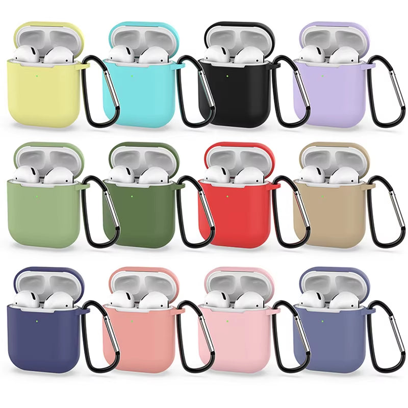 Case for Apple Airpods Silicone Protective Bluetooth Earphone Cover Case for Apple Airpods Case 1&2 Shockproof Sleeve