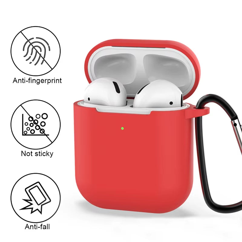 Case for Apple Airpods Silicone Protective Bluetooth Earphone Cover Case for Apple Airpods Case 1&2 Shockproof Sleeve